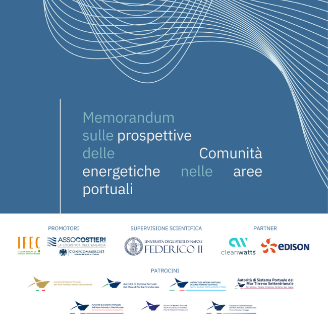 Memorandum: Le prospettive delle Comunit&agrave; energetiche nelle aree portuali
